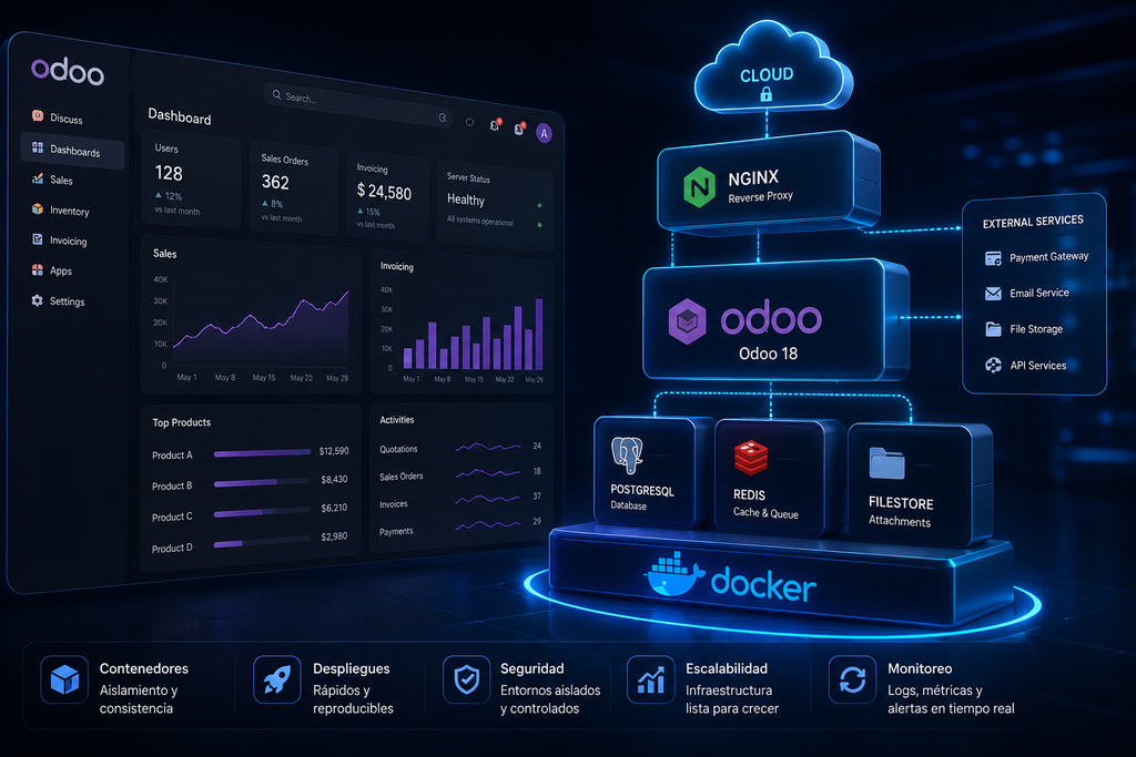 Infraestructura Docker y Despliegue Productivo Odoo